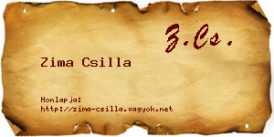 Zima Csilla névjegykártya