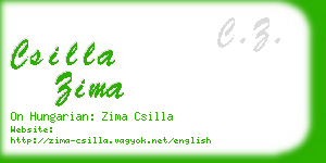 csilla zima business card